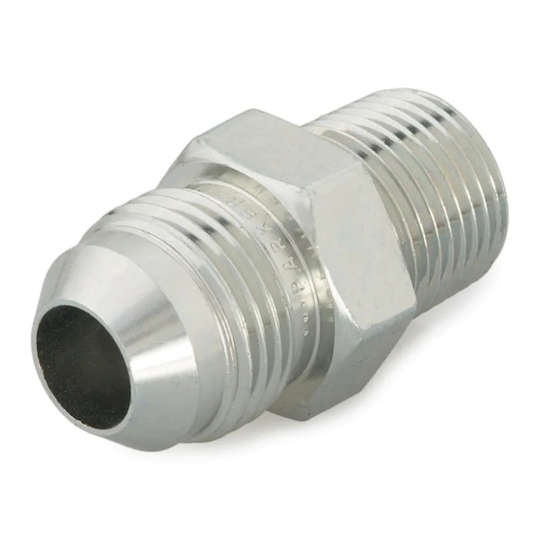 Parker Triple-Lok 37 Deg Flare Straight Male JIC 37 Deg to Male NPTF Pipe, Brass, FTX 6 FTX-B - main